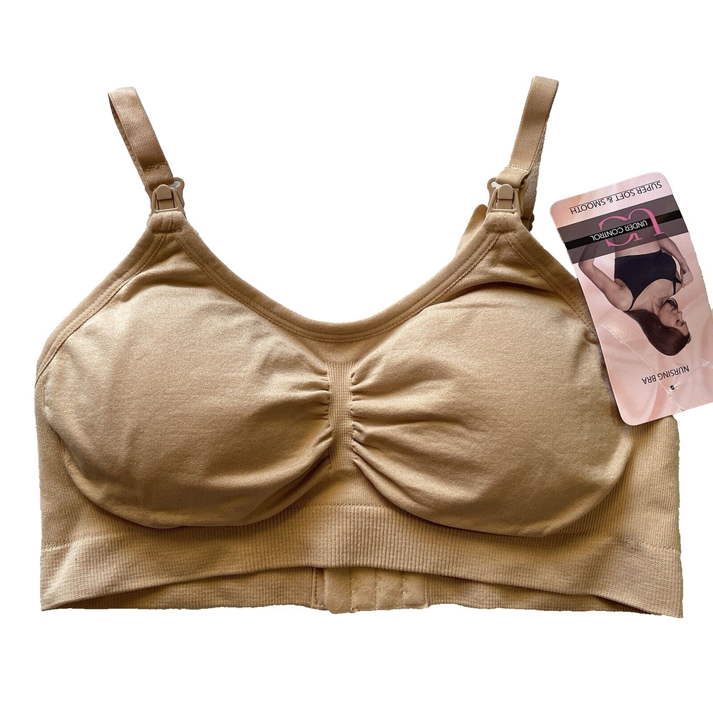 Under Control Womens Tan Super Soft & Smooth Nursing Bra NWT Size Small